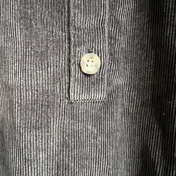 Talbots Women's Brown Corduroy Shirt Dress Size 14 Quarter Button - Picture 4 of 13